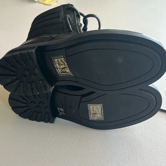 Belstaff Boots Women's Size 6.5 37 Pettra Boot In Black Leather Combat - Picture 15 of 16